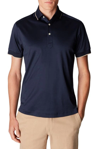 Shop Eton Contemporary Fit Solid Polo Shirt In Blue
