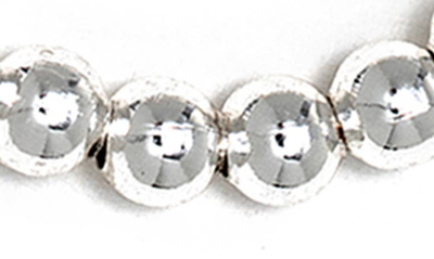 Shop Little Words Project Breathe Beaded Stretch Bracelet In Silver