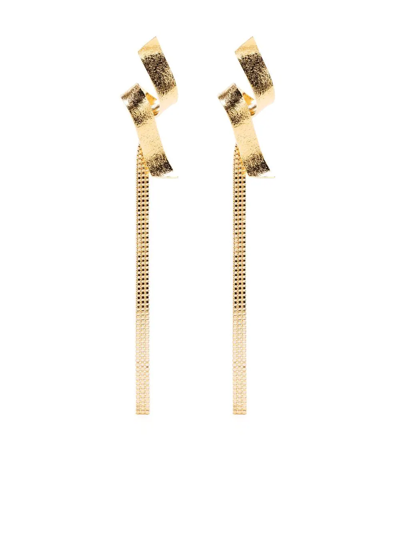 Shop Wouters & Hendrix Swirl Chain-link Earrings In Gold