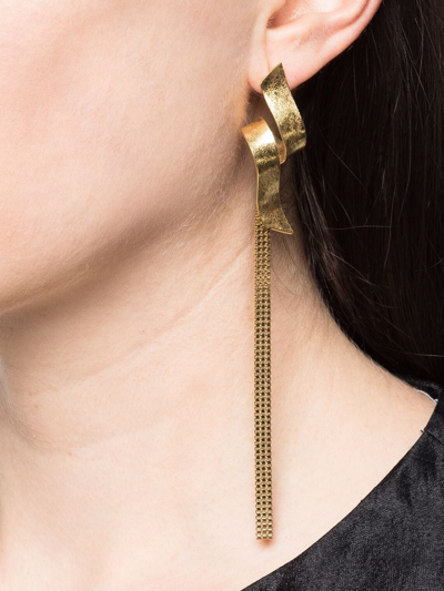 Shop Wouters & Hendrix Swirl Chain-link Earrings In Gold
