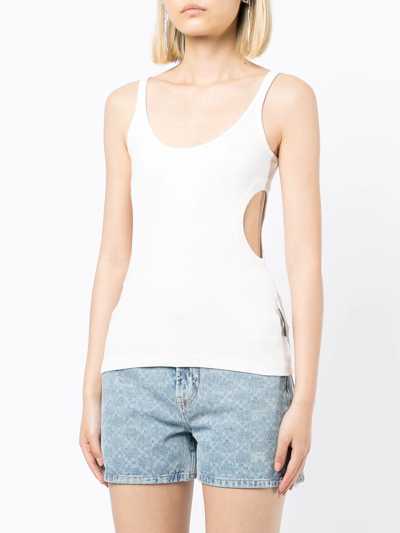 Shop Off-white Cut-out Detailed Vest Top In White