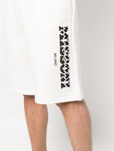Shop Missoni Logo-print Shorts In White