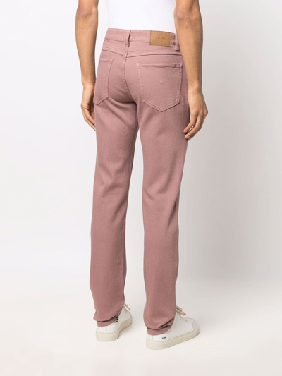 Shop Ermenegildo Zegna Mid-rise Straight Jeans In Pink