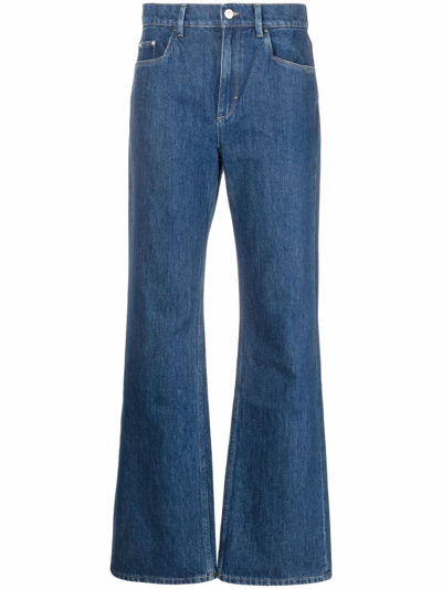Shop Wandler Low-rise Flared Jeans In Blue