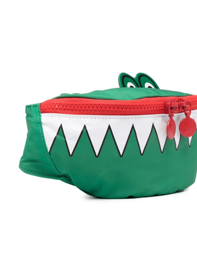 Shop Stella Mccartney Crocodile-print Belt Bag In Green