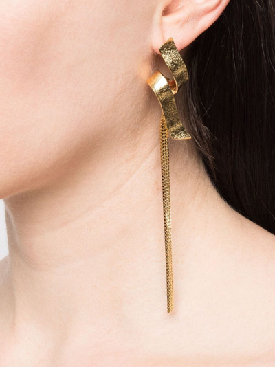 Wouters & Hendrix Swirl Twisted Earrings In Gold