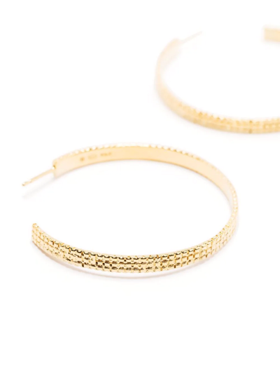 Wouters & Hendrix Chain-texture Hoop Earrings In Gold