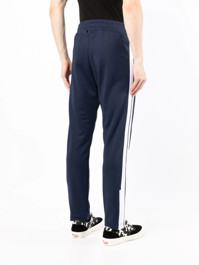 Palm Angels Side-stripe Track Pants In Blue
