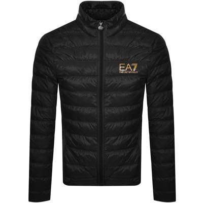 Shop Ea7 Emporio Armani Quilted Jacket Black