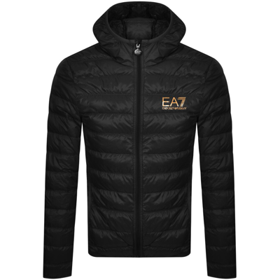 Shop Ea7 Emporio Armani Quilted Jacket Black