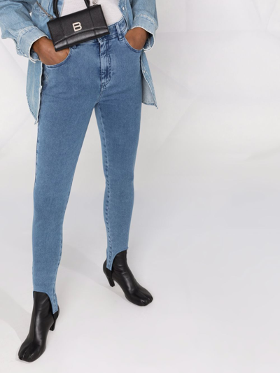 Shop Diesel Slandy High-rise Skinny Jeans In Blau