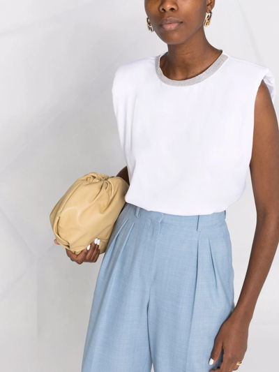 Fabiana Filippi Chain-detail Cotton Top In Weiss