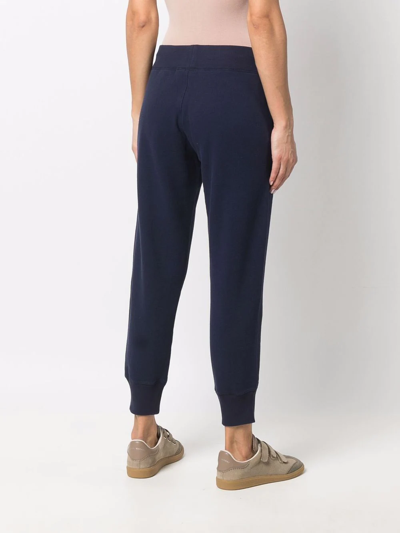 Shop Polo Ralph Lauren Polo Pony Cotton-blend Track Trousers In Blue