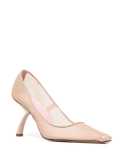 Piferi Tania 85mm Square-toe Pumps In Rosa