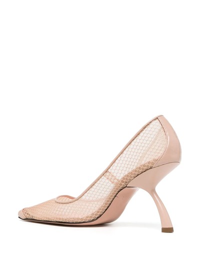 Piferi Tania 85mm Square-toe Pumps In Rosa
