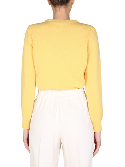 Shop Alberta Ferretti "tuesday Treat" Sweater In Yellow