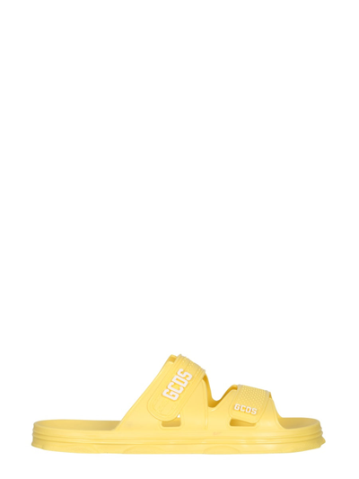 Shop Gcds Rubber Sandals In Yellow