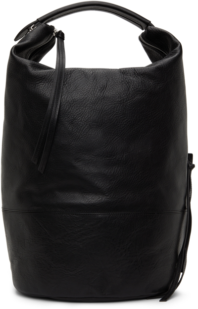 Shop Lemaire Black Medium Backpack In 999 Black