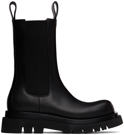 Shop Bottega Veneta Black Lug Chelsea Boots In 1000 Black