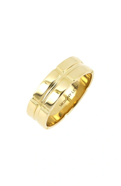 Shop Bony Levy 14k Gold Ridged Ring In 14k Yellow Gold