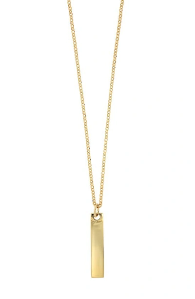 Shop Bony Levy 14k Gold Bar Pendant Necklace In 14k Yellow Gold