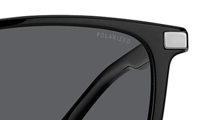 Shop Hugo Boss 57mm Rectangular Sunglasses In Black / Gray