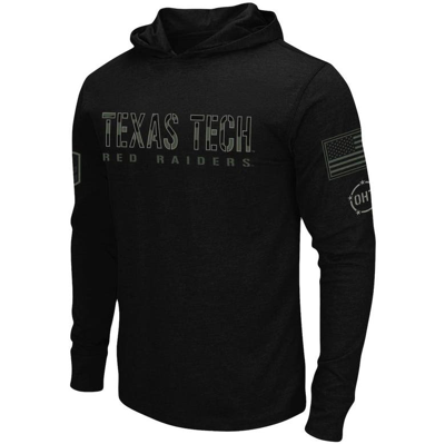 Shop Colosseum Black Texas Tech Red Raiders Oht Military Appreciation Hoodie Long Sleeve T-shirt