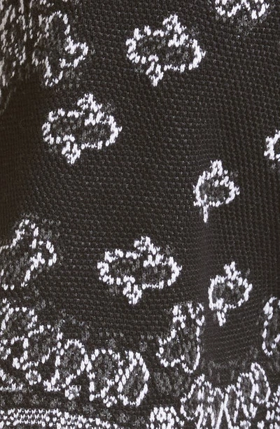 Shop Amiri Bandana B-ball Cotton & Cashmere Sweater Shorts In Black / Grey