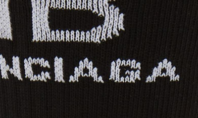 Shop Balenciaga Bb Logo Crew Socks In Black/ White