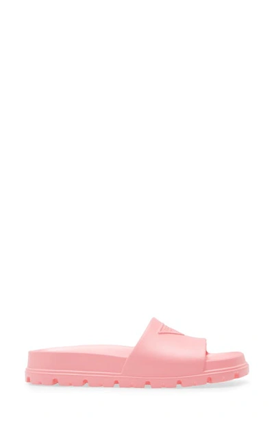 Shop Prada Logo Slide Sandal In Begonia