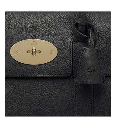 Shop Mulberry Bayswater Leather Bag In Black