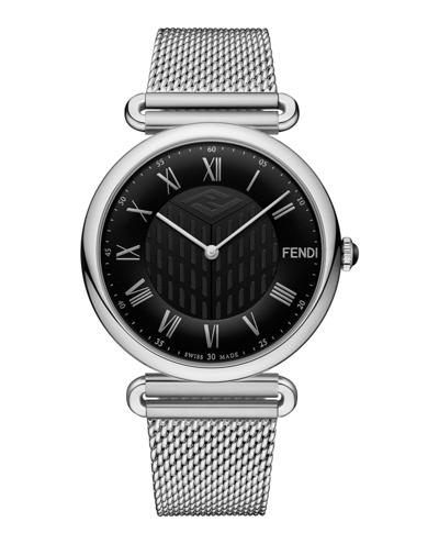 Shop Fendi Palazzo Bracelet Watch In Black