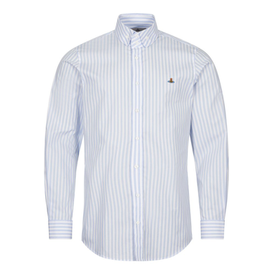 Shop Vivienne Westwood 2 Button Krall Shirt In Blue