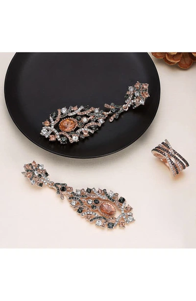 Bling Jewelry Crisscross Two Tone Ring In Rose