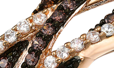 Bling Jewelry Crisscross Two Tone Ring In Rose