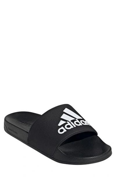 Shop Adidas Originals Adidas Adilette Shower Slide In Core Black/ftwr White/black