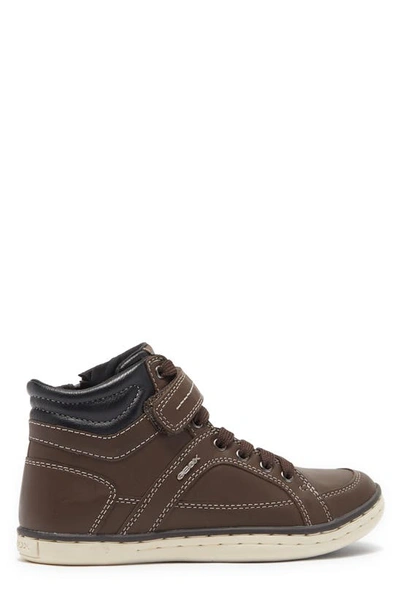 Geox Kids' Garcia High Top Leather Sneaker In Chestnut | ModeSens