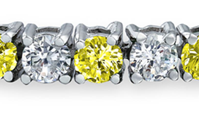 Shop Bling Jewelry Sterling Silver Cz Tennis Bracelet In Yellow
