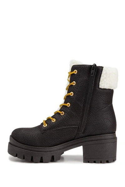 Shop Juicy Couture Ceress Hiker Boot In B-blk Pebb Pu/s