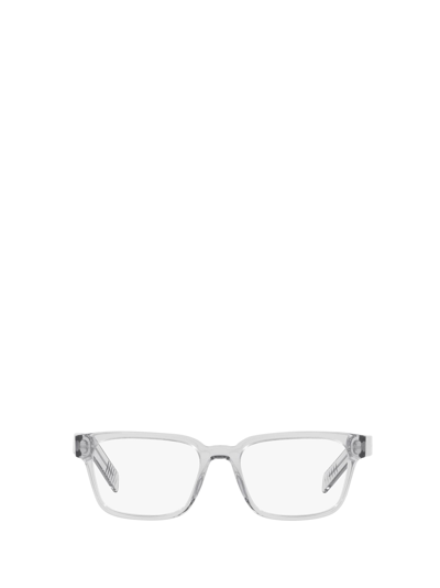 Shop Prada Eyewear Pr 15wv Grey Crystal Glasses