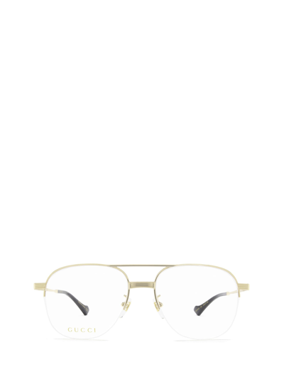 Shop Gucci Gg0745o Gold Glasses