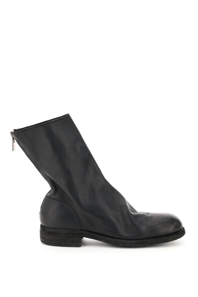 Shop Guidi Leather Boots In Blkt (black)
