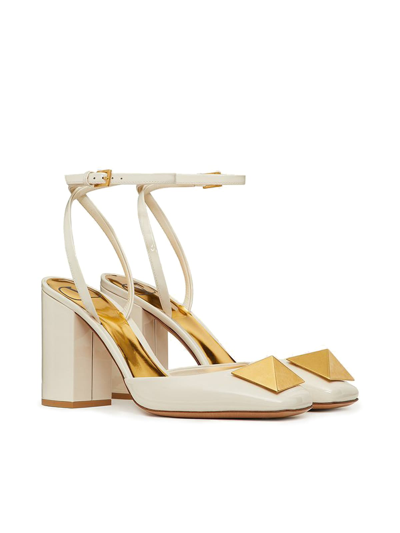 Shop Valentino Ankle Strap T. 90 In Light Ivory