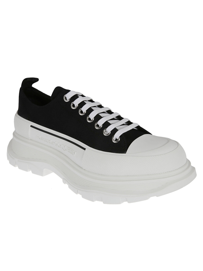 Shop Alexander Mcqueen High Platform Sneakers In Black/white