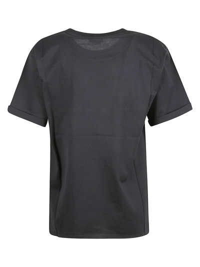 Shop Saint Laurent Logo T-shirt In Black