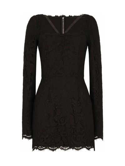 Shop Dolce & Gabbana Mini Long Sleeves In Black