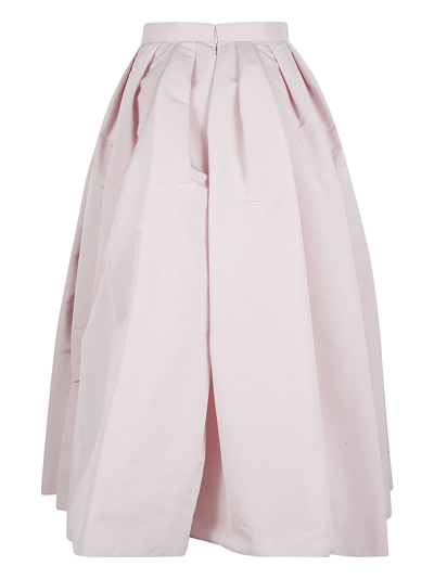 Shop Alexander Mcqueen Mid-length Wide Fit Skirt In Ice Pink