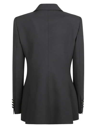 Shop Dolce & Gabbana Hot-stuff Double-breasted Blazer In Black