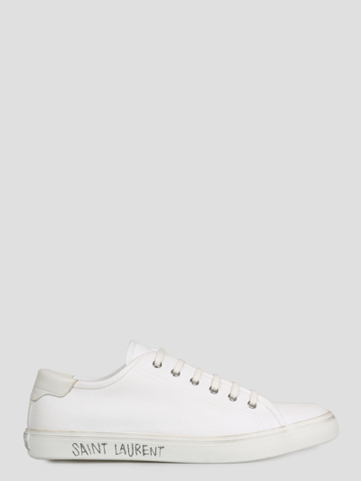 Shop Saint Laurent Sneakers Malibu In White