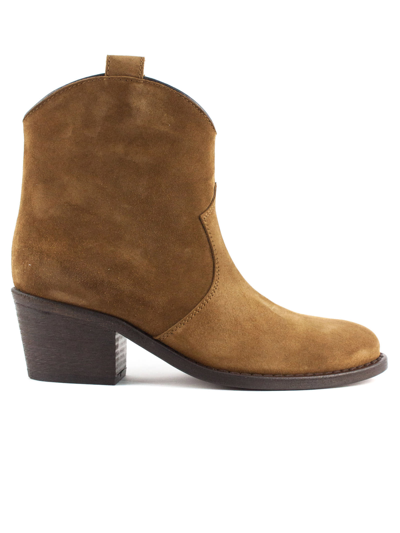Shop Via Roma 15 Brown Suede Ankle Boot In Martora